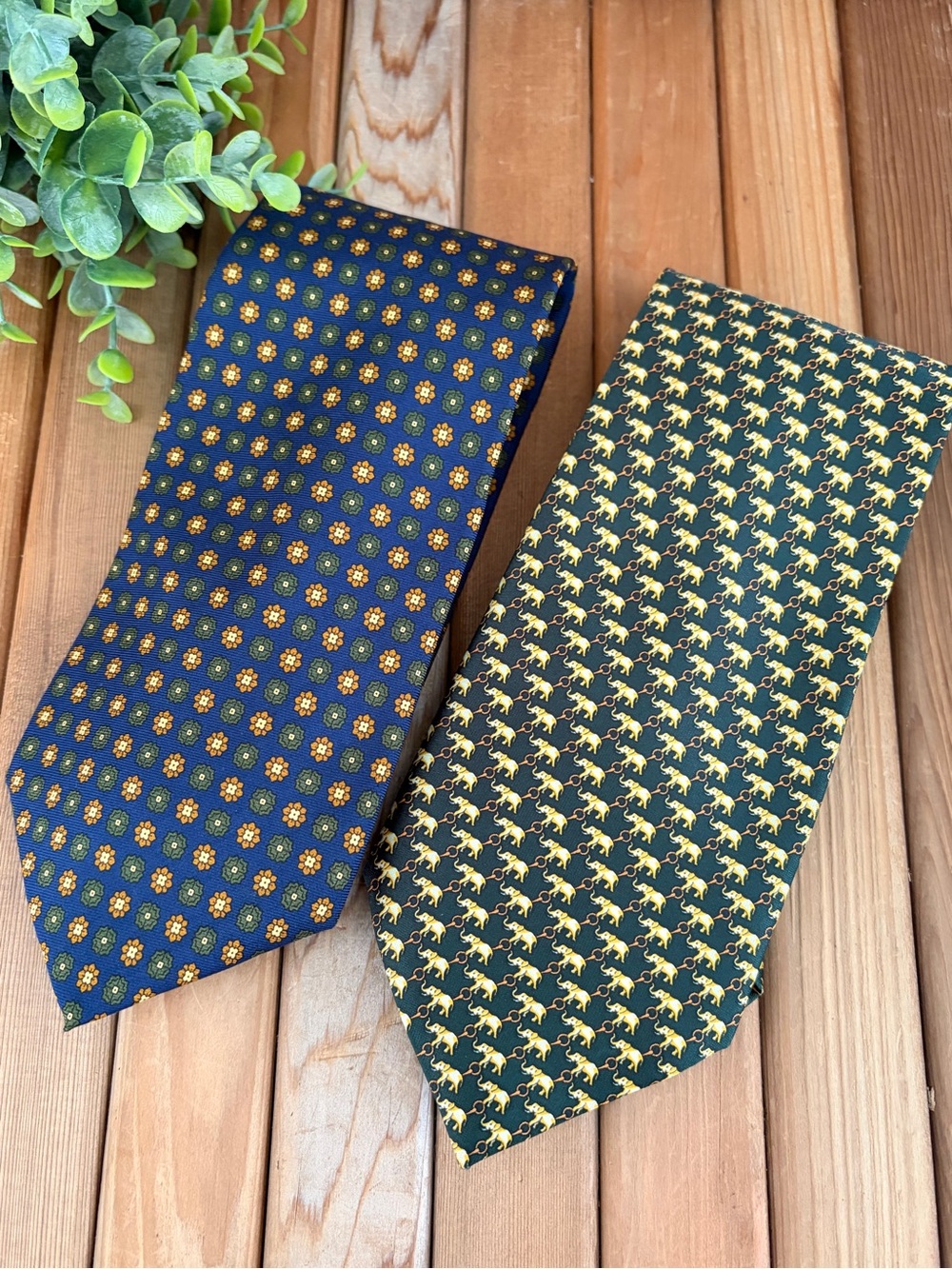 Vintage Silk Tie Bundle Novelty Menswear Lot of 2, Rene Chagal Bert Pulitzer